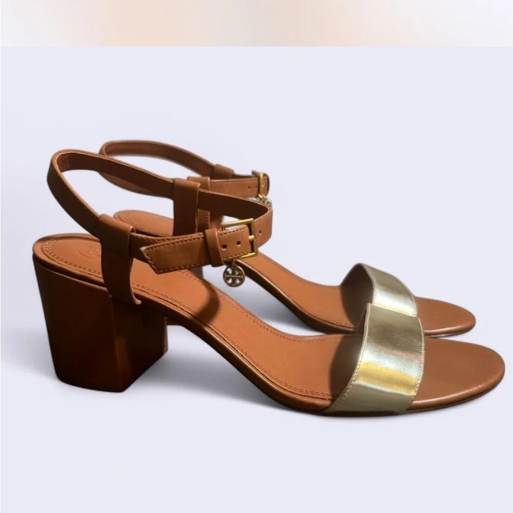 Tory Burch Laurel Leather Block Heel Sandals
